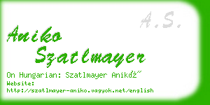 aniko szatlmayer business card
